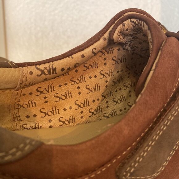 Sofft Brown Suede Leather Comfort Shoes Adjustable Strap Casual Walking Cottage - Picture 11 of 16